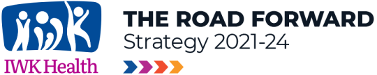 text graphic saying the road forward strategy 2021-24 with coloured arrows pointing forward