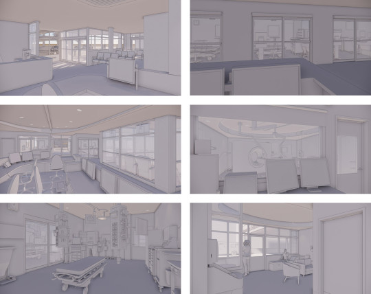 Architect rendering samples of the new Emergency Department interior