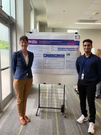 NSIPP Coordinators Erin and Pratik presenting at the 2025 IWK Quality Summitt
