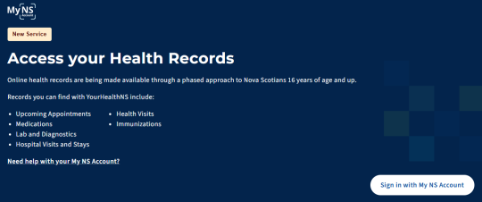 Online health records are being made available through a phased approach to Nova Scotians 16 years of age and up.