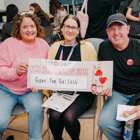 Tamara and her husband, Derrick, donating blood in honour of their daughter, Gillian. Photos by Ryan Wilson IWK