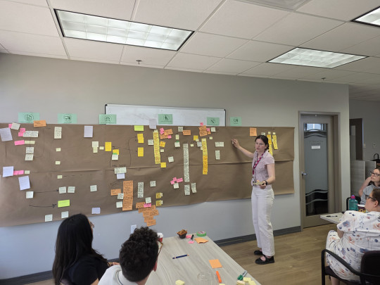 Elsie in action leading an improvement workshop with the Neurology clinic.