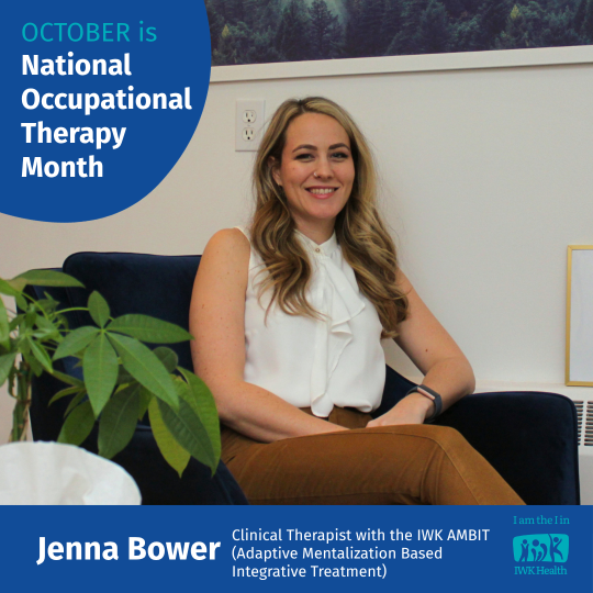 Jenna Bower sits in her office.