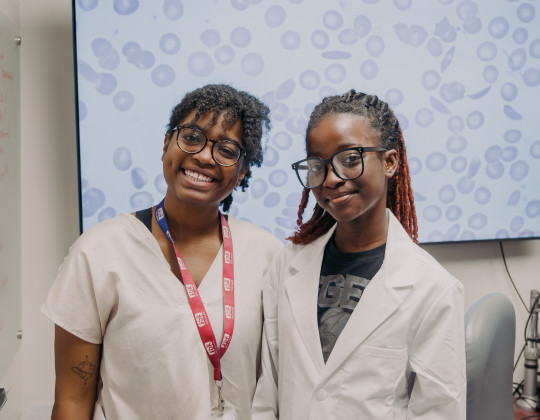 Left to right: Bianca Matthews, Temi Alo photo by Ryan Wilson IWK