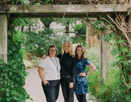 Left to right: Jennifer Bowdridge, Mary Stuart and Dr. Chelsea Ash. Photo by Ryan Wilson IWK.